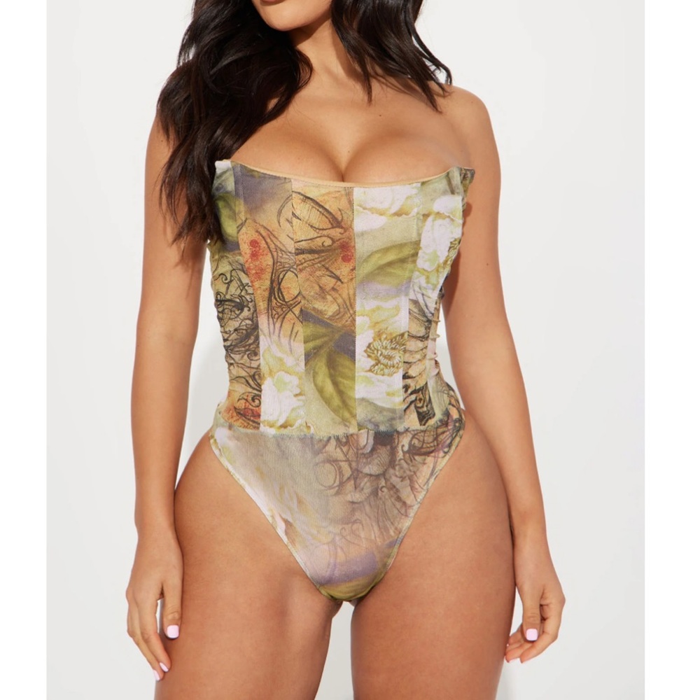 NWT Fashion Nova Amara Mesh Bodysuit